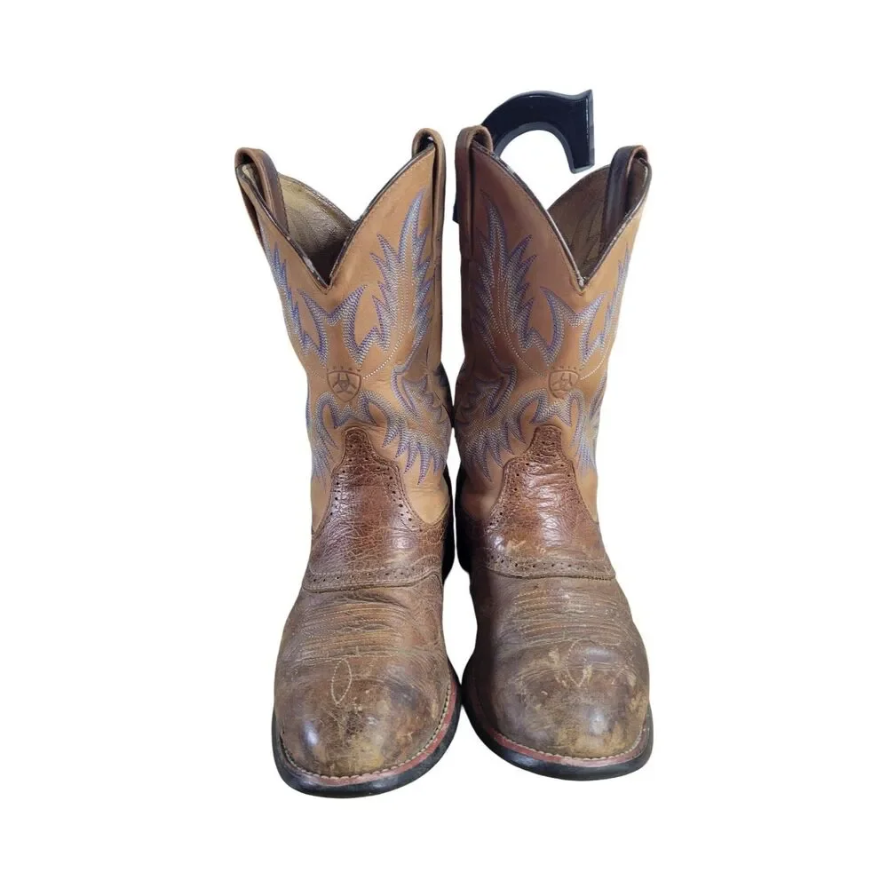 Ariat Men's Heritage Crepe Toe Cowboy Boots Size 9D Needs New Sole
